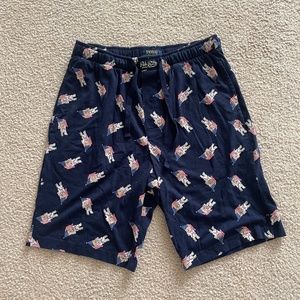 POLO RALPH LAUREN Bear sleepwear casual shorts American Flag USA SMALL